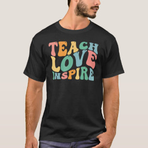 Camiseta Professor Retro em Groovy Inspirational Feliz de v