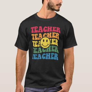 Camiseta Professor Retro Inspirador Colorido Ensino Fundame