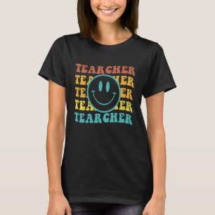 Camiseta Professor Retro Inspirador Colorido Fundamental