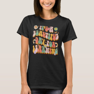Camiseta Professor Retro Volta às Aulas É um Belo Dia Para