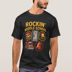 Camiseta Professor Rockin Escola Secundária Cute Mulheres V