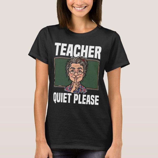 CAMISETA PROFESSOR - SILÊNCIO POR FAVOR (Frente)