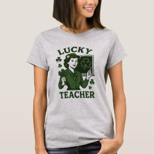 Camiseta Professor Sortudo – Vintage Dia de São Patrício Re