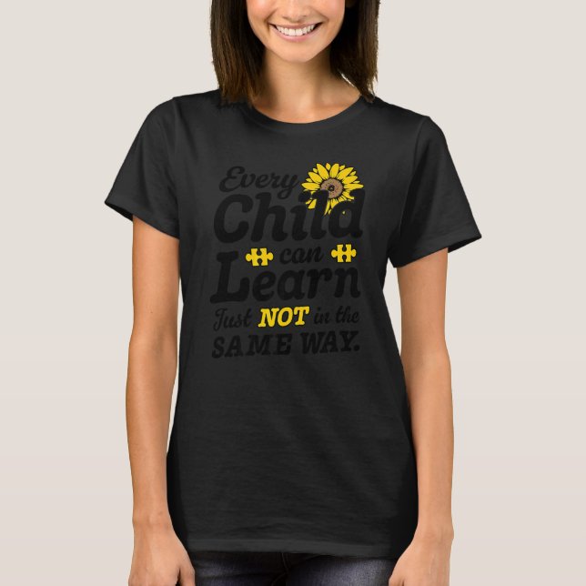 Camiseta Professor SPED Cada Criança Pode Aprender Não No (Frente)