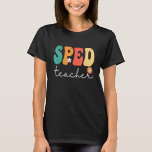 Camiseta Professor Sped Retro Groovy Vintage Feliz Primeiro