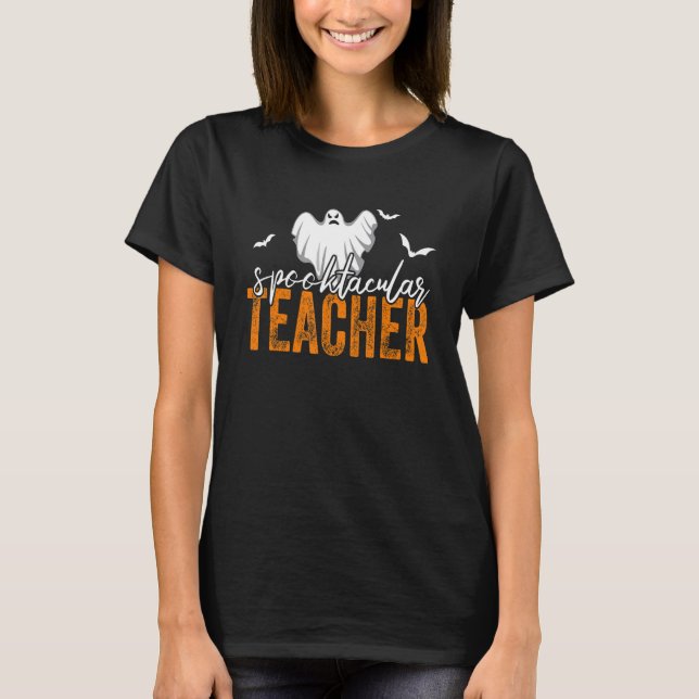 Camiseta Professor Spooktacular Spooky Ghost Teacher Hallow (Frente)