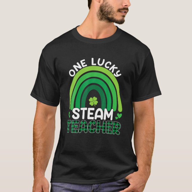 Camiseta Professor STEAM Rainbow Dia de São Patrício One Lu (Frente)