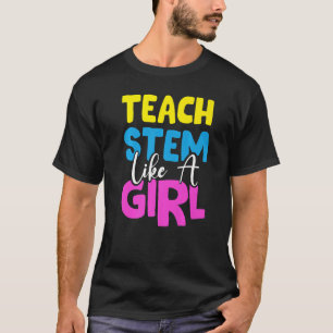 Camiseta Professor Stem Como Uma Moça Cientista Em Tecnolog