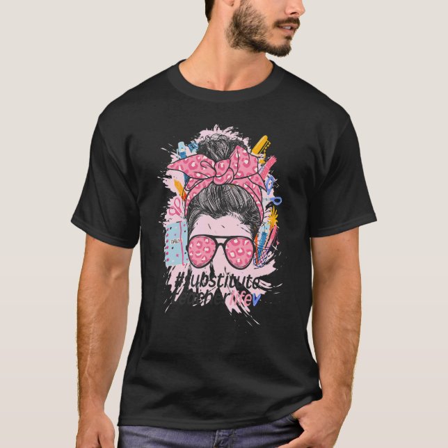 Camiseta Professor Substituto Coque Desarrumado Sub Profess (Frente)