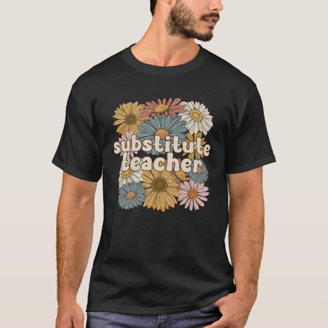 Camiseta Professor substituto de Groovy Flores Subprofessor (Frente)