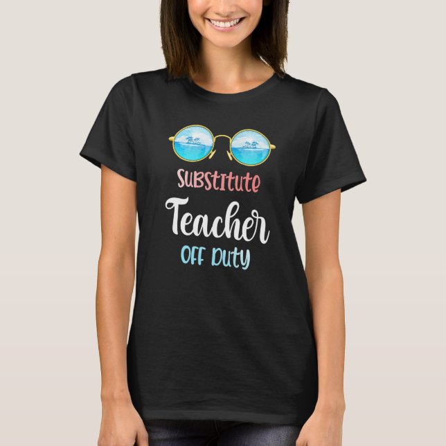 Camiseta Professor substituto de serviço Óculos de sol Verã (Frente)