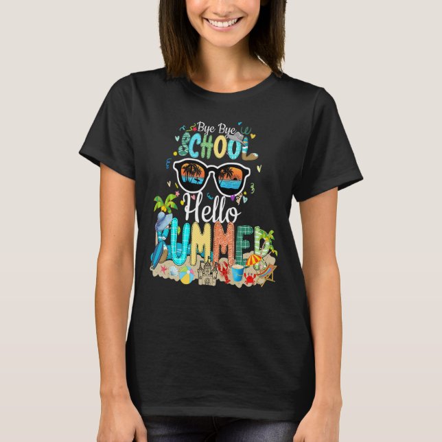 Camiseta Professor Summer Bye Bye School Hello Summer (Frente)