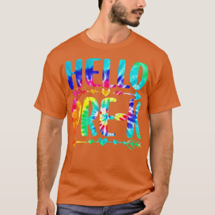 Camiseta Professor Tie Dye Aluno Alô, Pré-K De Volta À Esco
