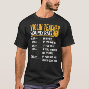 Camiseta Professor Violino de Taxa Horária Professora Violi