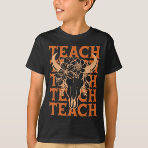 Camiseta Professor Western Boho Faroeste Crânio de Touro By