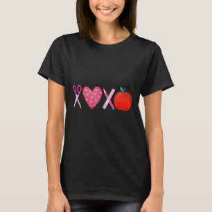Camiseta Professor Xoxo Dia dos Namorados Lápis e Maçã 1