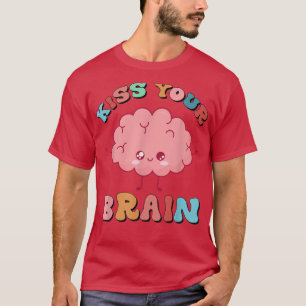 Camiseta Professora A Vida Beija Seu Cérebro Estudantes Cla