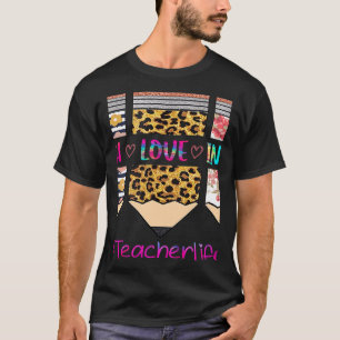 Camiseta Professora A Vida Tie Dye Teach Amor Inspira Lápis