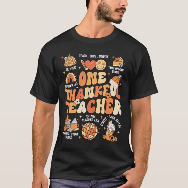 Camiseta Professora Ação de Graças Um Professor Fall Aut (Frente)