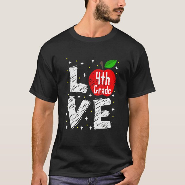 Camiseta Professora Adorou Apple do 4º ano (Frente)