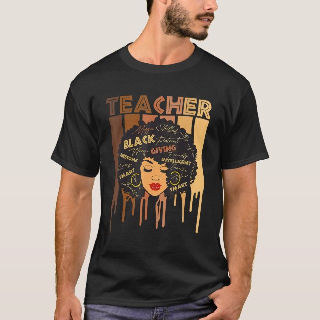 Camiseta Professora Afro-Smart African American Lo (Frente)