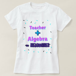 Camiseta Professora + Algebra ∞ Capacetes Matemáticos Profe