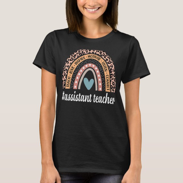 Camiseta Professora Assistente 100.º Dia De Chuva De Profes (Frente)