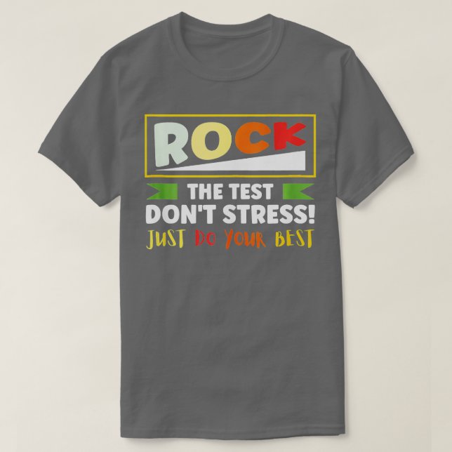 Camiseta Professora Ataca O Dia De Teste Dizendo Positivo (Frente do Design)