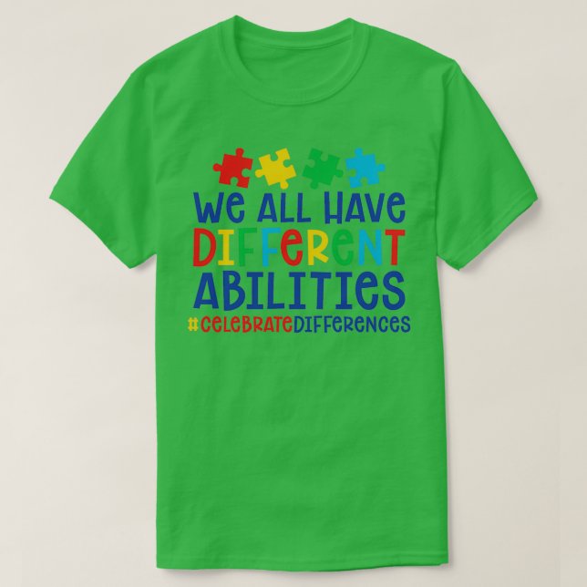 Camiseta Professora Autismo Todos Temos Diário De Habilidad (Frente do Design)