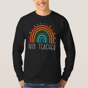 Camiseta Professora AVID Boho Rainbow De Volta À Apreciação
