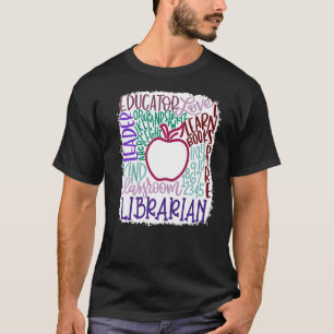 Camiseta Professora Bibliotecária Em Tipografia De 2 Sch