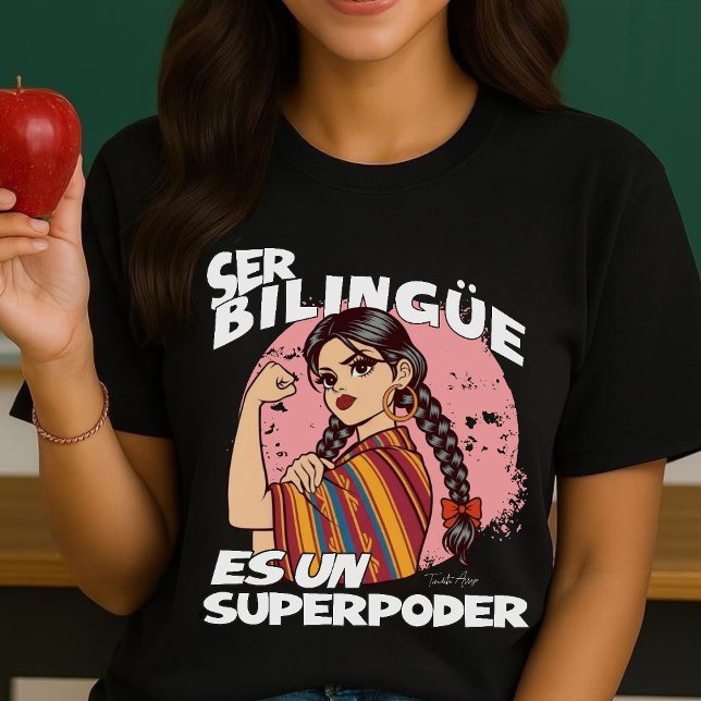 Camiseta Professora Bilíngue Espanhola ESL Maestra Bilingüe (Spanish Bilingual Teacher ESL Maestra Bilingüe T-Shirt)