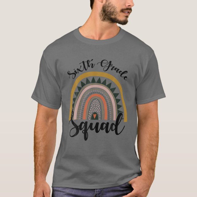 Camiseta Professora Boho Rainbow, estudante do Quadrado do  (Frente)