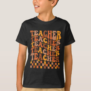 Camiseta Professora Cheia Autumn Vibes De Volta À Escola Ma