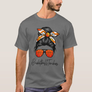 Camiseta Professora Clássica Life Messy Hair Bun Basball Mo
