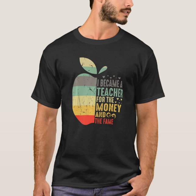 Camiseta Professora Colorida De Escolas Para Aplicações De  (Frente)