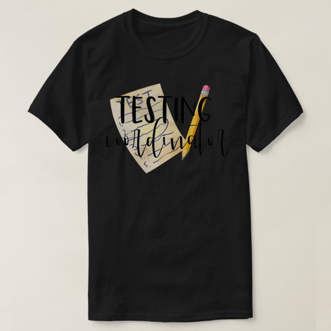 Camiseta Professora Coordenadora de Testes Escolares (Frente do Design)