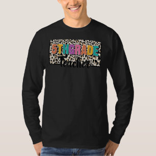 Camiseta Professora Da 5 De Leopardo Apreciação De Volta A