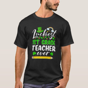 Camiseta Professora Da Classe 1Rua De Luckiest De Dia de S