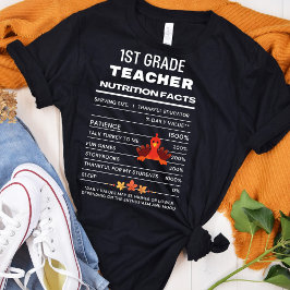 Camiseta Professora Da Classe 1rua Fatos Nutricionais De Aç