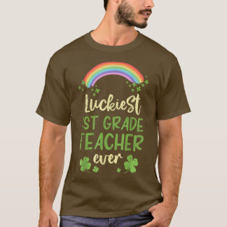 Camiseta Professora Da Classe 1rua Mais Sortuda Já Dia de S