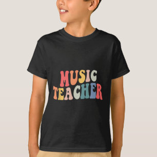 Camiseta Professora Da Equipe De Música Da Groovy De Volta