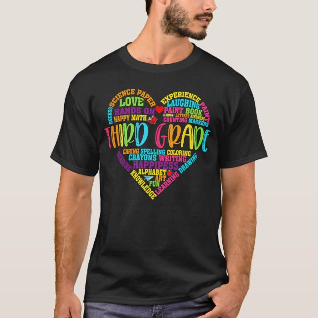Camiseta Professora Da Equipe Do Coração De Terceiro Grau D (Frente)