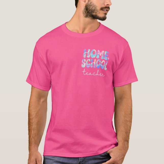 Camiseta Professora da escola natal Groovy de volta à escol (Frente)