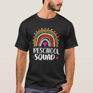 Camiseta Professora da Praça da Pré-escola Engraçado Arco-Í