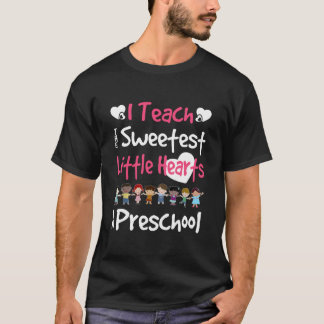 Camiseta Professora da pré-escola do dia de os namorados