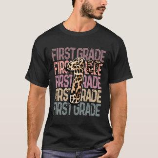 Camiseta Professora Da Primeira Classe Da Rua Leopardo Prim