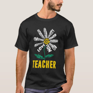 Camiseta Professora Daisy Flower Towering Daisy Arte Do Opt