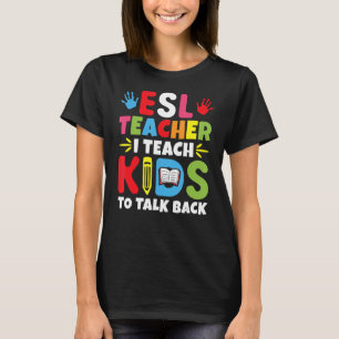 Camiseta Professora De AEP Ensino Crianças A Falar De Volta