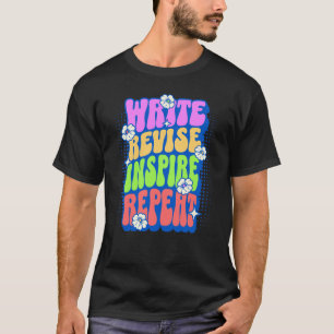 Camiseta Professora de Apreciação: Escrever Revise Inspire